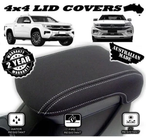 VOLKSWAGEN AMAROK NF NEOPRENE CONSOLE LID COVER (WETSUIT FABRIC)MAY 2023-CURRENT - Picture 1 of 11