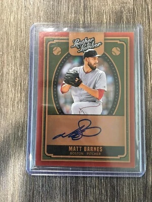 2019 Panini Leather and Lumber Baseball Matt Barnes Autograph #AU-MB - Image 1 of 2