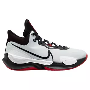 Nike Men's Renew Elevate III Basketball Shoes White/Black/Red (Size 10.5) NIB - Picture 1 of 11