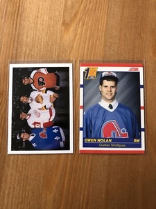 ๐ LOT OF 2 OWEN NOLAN: 1990 SCORE CANADIAN #435 + UPPER DECK #351 CL - MINT๐ - Picture 1 of 9
