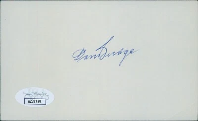 Don Budge Tennis Star Signed 3x5 Index Card JSA Authenticated - Image 1 of 2