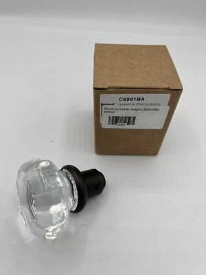 Cuello perilla puerta cristal octágono rejuvenecimiento acabado bruñido antiguo C6981 Foto 1 de 4