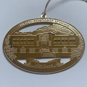 Tilden Township School Brass Cutout Christmas Ornament Hamburg PA 3.5” 2006 - Picture 1 of 4