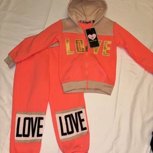Love From The Love NWT Kids 2 Pc Pink Sweatsuit - Picture 1 of 4