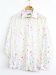 Givenchy Men’s Vintage Full Printed Shirt Button Up, Size 41 - Picture 1 of 10