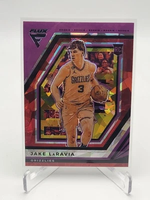 2022-23 Panini Flux Jake LaRavia Red Cracked Ice Prizm #242 RC Rookie Lakers  - Image 1 of 2