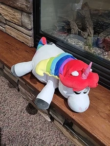 Disney Authentic Rainbow Unicorn Cuddleez Plush 20" Toy Inside Out Pillow Pal - Picture 1 of 18