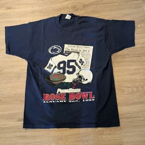 True Vtg 1995 Rose Bowl Penn State Nittany Lions T-Shirt 90s Centre Daily Times - Picture 1 of 6