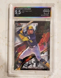 2024 Topps Finest Jackson Chourio Milwaukee Brewers RC #11 Graded Arena Club 9.5 - Picture 1 of 2