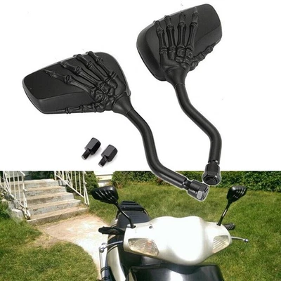 For Honda Shadow 750 Aero Motorcycle Skull Skeleton Hand Rearview Side Mirrors - Изображение 1 из 4