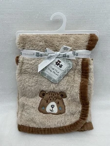 Cribmates Teddy Bear Soft Plush Baby Blanket Infant Boys Brown Fuzzy Lovey NEW - Picture 1 of 15