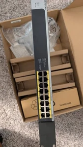 Netgear GS516PP 16 Port Gigabit Unmanaged POE Switch w/ Rack Mount Ears - Picture 1 of 2
