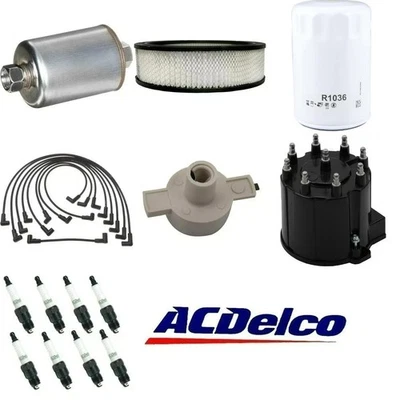 Tune Up Kit Filters Cap Plugs Wire For CHEVY K1500 V8 5.0L; 5.7L; TBI; 4WD 88-93 - Image 1 of 4