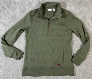 Sudadera Pullover LL Bean Para Mujer Acolchada Cuarto Cremallera-Verde Oliva-Talla XS - Imagen 1 de 9