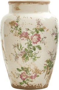 12.5In. Tuscan Ceramic Floral Print Vase - Imagen 1 de 3