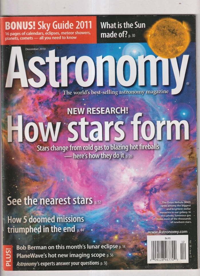 Astronomy December 2010 How Stars Form, What is the Sun Made Of?,   (Magazine: A Foto 1 de 1