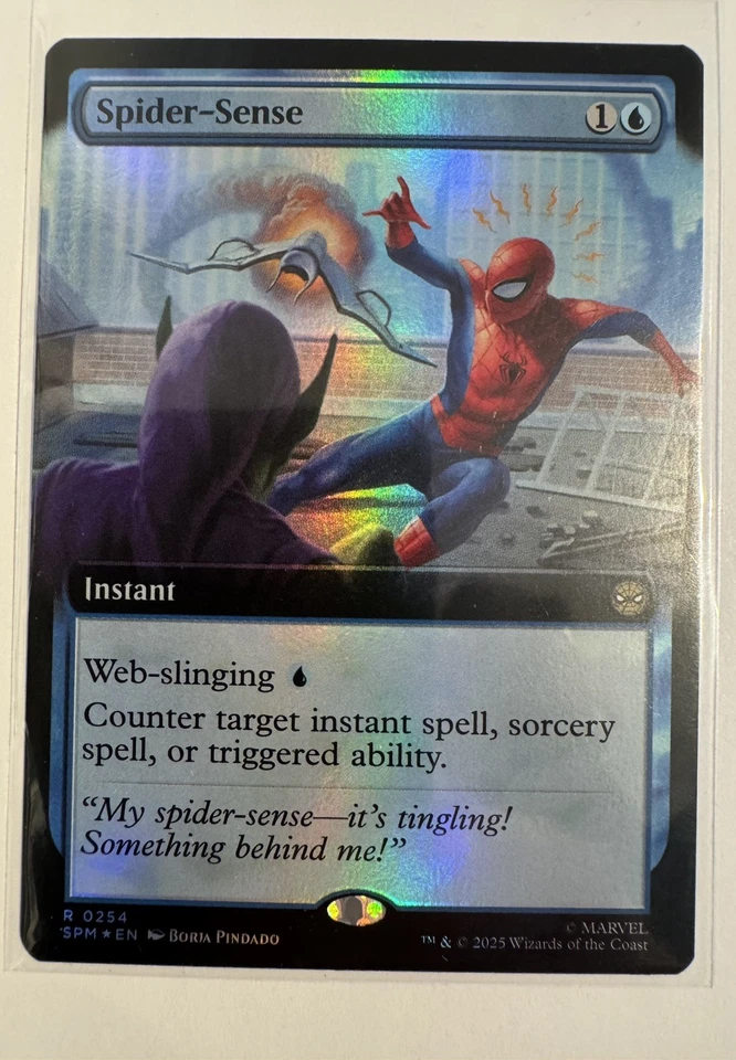 Spider-Sense (Extended Art) Foil 0254 Marvel's Spider-Man MTG NM  - Image 1 of 2