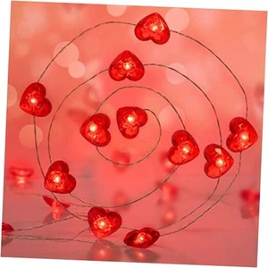 Valentine’s Day Fairy String Lights 10FT 40 LEDs Fairy Lights Red Heart - Picture 1 of 8