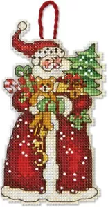 Dimensions Counted Cross Stitch Kit - Santa Ornament - 3.5"X4.75" New - Picture 1 of 1