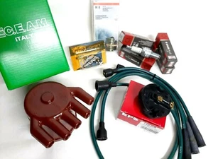 KIT ACCENSIONE A112 FIAT 127 PANDA 45 CALOTTA CAVI CONTATTI CANDELE CONDENSATORE - Foto 1 di 6