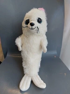 Süße Robbe in weiss Stofftier, Kuscheltier ca.40 cm - Bild 1 von 3