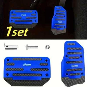 1 Set/2 pcs Non-Slip Aluminum Alloy Car Pedal Covers for Gas & Brake Pedal BLUE - Bild 1 von 3