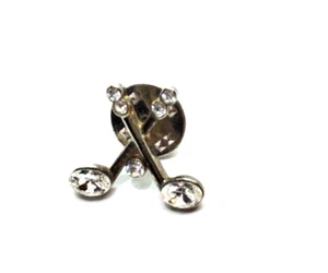 Mazze da golf vintage strass spilla bavero cravatta golfista papà regalo retrò nonno - Foto 1 di 7