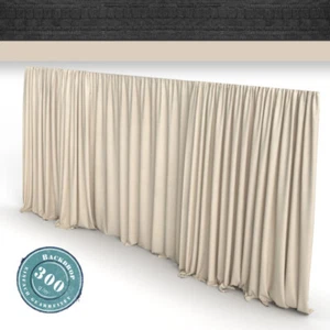 Bühnenvorhang-Backdrop-Kalmuck Molton-Stoff natur - 2m x 2,50m , 400gr./qm neu - Bild 1 von 2