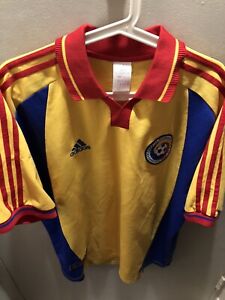 Romania Adidas Home Football Soccer Shirt 2000-02 Hagi XL