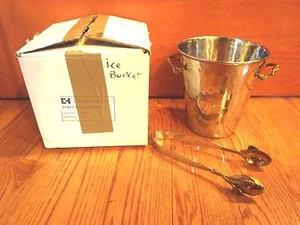 Classic Touch ~ Eiskübel aus gehämmertem Metall mit Astblatt und Strings ~ NEU - Bild 1 von 4