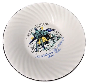 1st Moon Landing Commemorative Porcelain Trinket Dish Decorative Small Dish - Picture 1 of 9