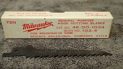 48-00-1034 (10-pk) Milwaukee 6T 4  Sawzall Reciprocating Blades For Wood (BN85) • 9.99$