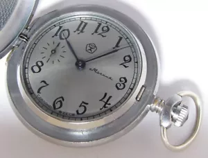 Original Military Vintage Molnija HUNTER Soviet UdSSR Pocket watch 1980s SERV... - Bild 1 von 9