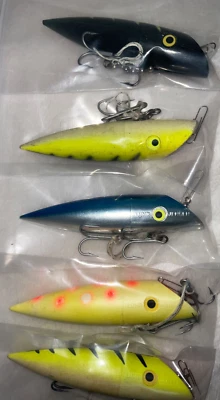 "Lote de 5 arneses de colección LUHR JENSEN J-Plugs sonajero 5"" surtidos pesca de salmón 3F" Foto 1 de 4