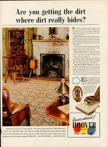 Aspirapolvere Hoover 1939 mantiene i colori freschi anni avanti pubblicità stampa vintage - Foto 1 di 8