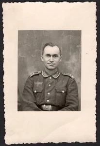 WWII Original Photo German Soldier 2.2 x 3.3 inch - "U01a" - Picture 1 of 3