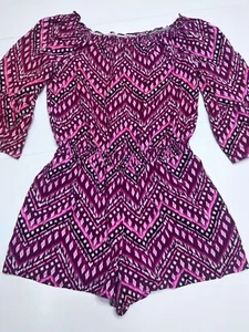 justice cranberry bell sleeve, long romper, one piece, silky sz 14 TA - Picture 1 of 5