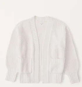 Abercrombie & Fitch Girl's long non-closure cardigan size 13/14 WHITE - Picture 1 of 1
