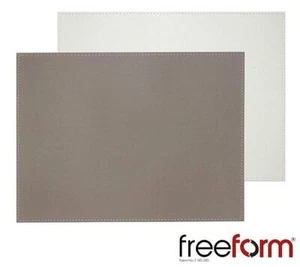Platzset Platzdeckchen Tischset rechteckig 40x30cm taupe / weiß DUO Freeform - Imagen 1 de 3
