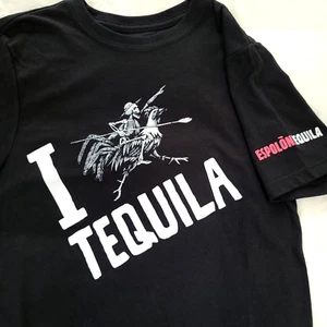 New EL ESPOLON TEQUILA Womens XS Tee Shirt Black Graphic Skeleton on Rooster - Picture 1 of 6
