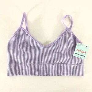 Cat & Jack Girls Seamless bra Ribbed Purple Size S - Picture 1 of 3