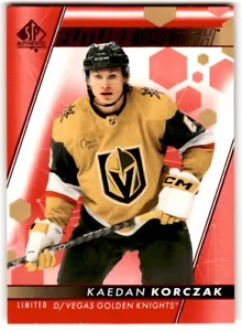 Kaedan Korczak 2022-23 SP Authentic Limited Red Future Watch Rookie #122 Vegas - Picture 1 of 2