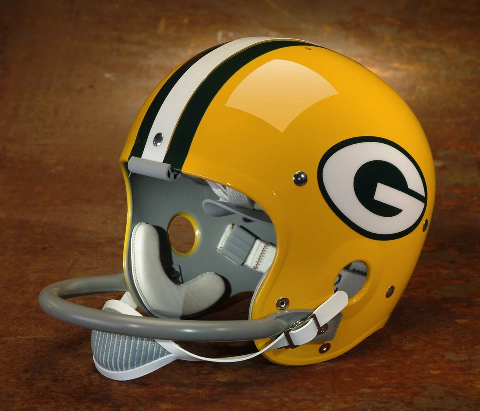 Винтажный футбольный шлем в стиле Green Bay Packers NFL — БАРТ СТАРР 1961–1967 - Изображение 1 из 3