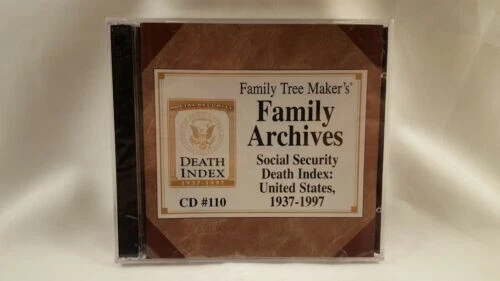 Broderbund Family Tree Maker's Family Archives: Social Security Death Index: United States, 1937-1997 (CD 110)