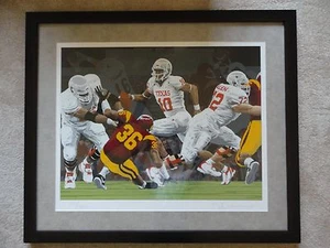 FRAMED "Right For The Roses" Univ of Texas Longhorns Signed Ltd Ed Serigraph - Picture 1 of 6
