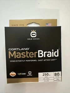LÍNEA DE PESCA CORTLAND MASTERBRAID - 80 LB - .021 IN-250YDS - CARRETE DE RELLENO AMARILLO - Imagen 1 de 2