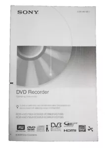 Guía/libro de instrucciones manual del propietario de Sony para grabadora de DVD RDR-HXD790 RDR-HXD890 - Imagen 1 de 1