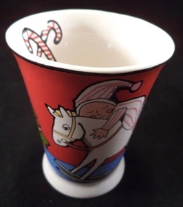 Ursula's Dodge Christmas Signature Coffee Cup Mug Rocking Horse Candy Canes Tree - Picture 1 of 7