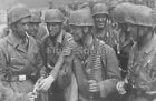 WW2 Picture Photo German paratroopers soldiers smoking near Belgian  4464