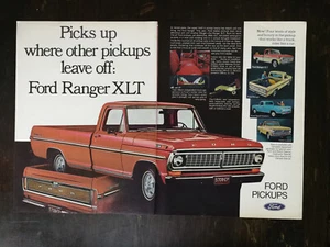 Camioneta Ford Ranger XLT 1970 vintage dos páginas anuncio original 624 - Imagen 1 de 1